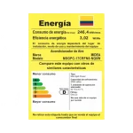 Etiqueta de eficiencia energética de Colombia para aire acondicionado MIDEA MSGPC-17CRFN8-NQ0W con consumo de energía de 246,4 kWh/mes