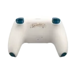 Mando de juego Genshin Impact blanco con joysticks azules y diseño especial