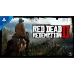 Imagen de Red Dead Redemption 2 en PS4, mostrando al protagonista a caballo en un paisaje del oeste americano