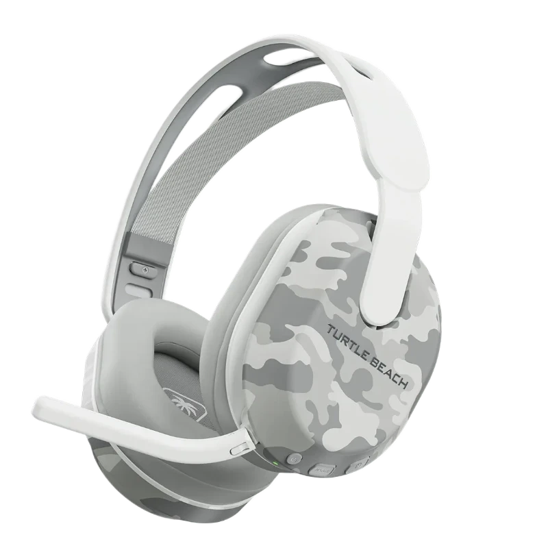 Auriculares Turtle Beach con camuflado gris y blanco para gaming