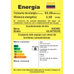 Etiqueta de eficiencia energética del acondicionador de aire HISENSE AS-09TW2HB