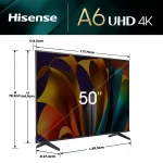 Televisor Hisense A6 UHD 4K de 50 pulgadas, tecnología 4K, UHD, pantalla grande