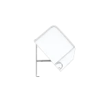 Lámpara LED blanca con soporte metálico ajustable sobre fondo negro