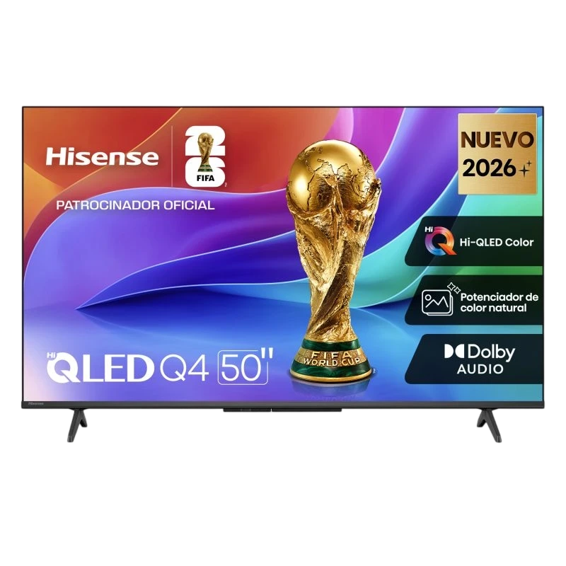 Televisor Hisense QLED Q4 de 50 pulgadas con tecnología Hi-QLED Color, potenciador de color natural y Dolby Audio