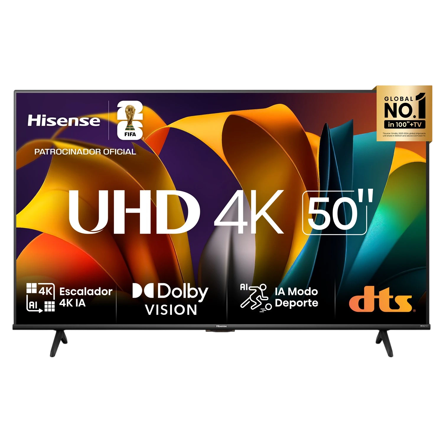 Televisor Hisense UHD 4K 50 pulgadas con tecnología Dolby Vision y DTS para una experiencia de visualización inmersiva