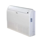 Aire acondicionado Midea blanco con panel de control y rejilla de ventilación