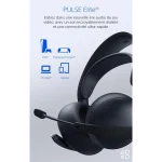 Auriculares PULSE Elite negros con micrófono para juegos en PS5, PlayStation Portal, PC, Mac y dispositivos móviles