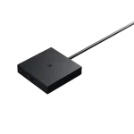 Cargador USB tipo C negro con cable largo conectado para carga rápida y segura de dispositivos